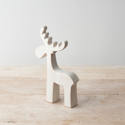 Contemporary Reindeer Ornament, 20cm
