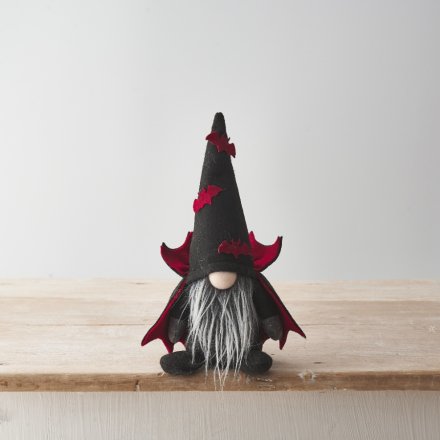 A unique Dracula gonk decoration with blood red bats and cape. 