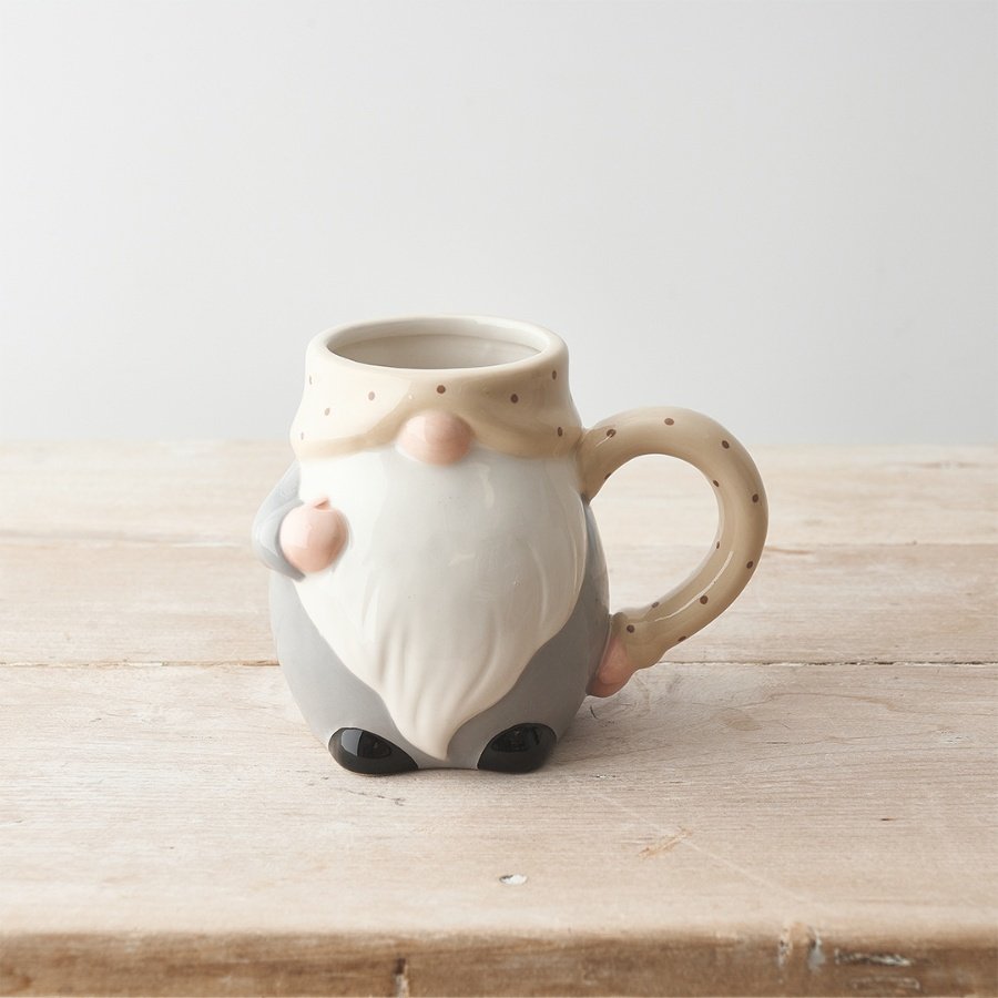 Enjoy a seasonal drink from this cute and unique ceramic gonk mug. 