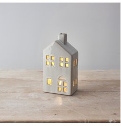 A stylish ceramic led house decoration with a rough luxe feel and distressed edge styling.