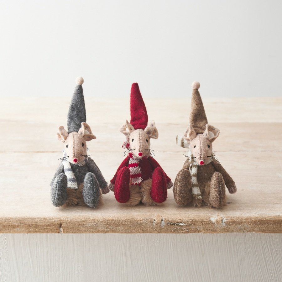 Felt Mice, 13cm 3 Astd