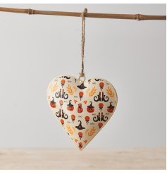 Hanging BOO Pumpkin Heart, 10cm