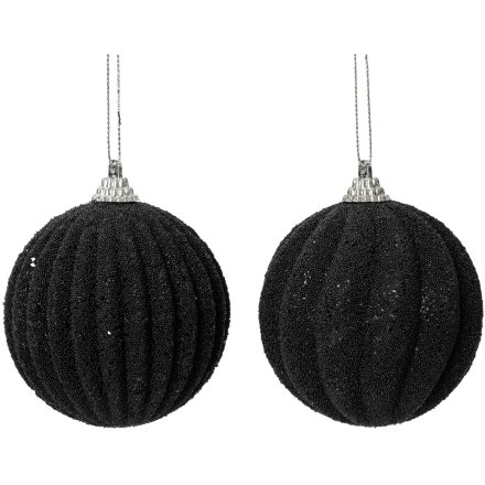 Black Beaded Baubles. 2a