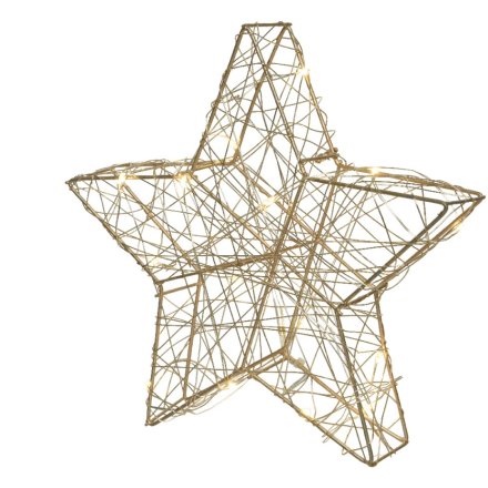 Silver LED Star, 30cm