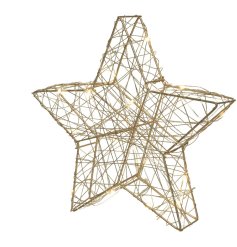A stylish 3D star decoration with warm glow LED micro lights. A stunning seasonal item for the home and garden. 