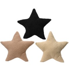 Scatter these stars across the home this season. In natural colours and a cosy fabric these are the perfect accessory