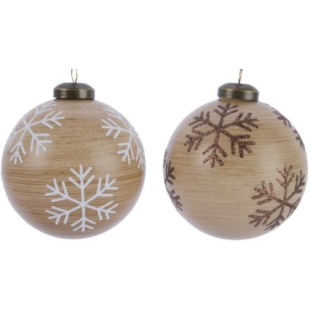 Snowflake Glass Bauble, 2a
