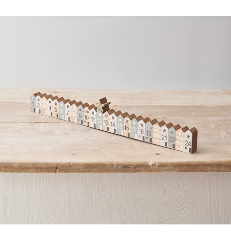 Count down the days until Christmas with this stylish wooden advent in neutral colours