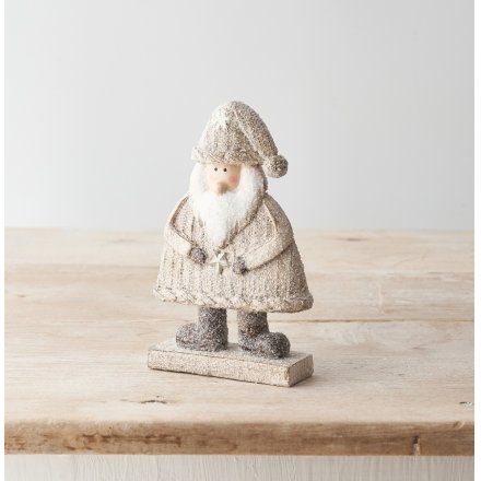 Snow Glitter Santa, 15.5cm
