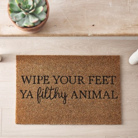 Coir Doormat Ya Filthy Animal, 40cm
