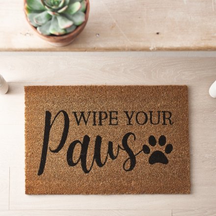 'Wipe Your Paws' Doormat