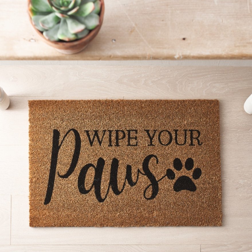 40cm 'Wipe Your Paws' Doormat