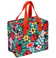 A bright and colourful bag with pretty ladybird and floral print. 