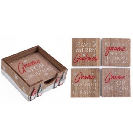 Gnome Coaster Set, 10cm