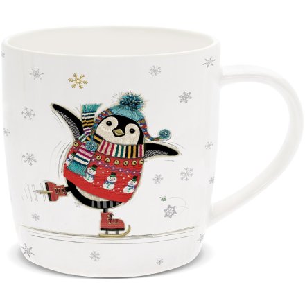 Bug Art Festive Penguin China Mug