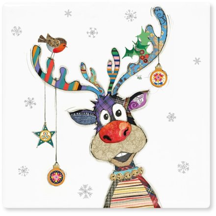 Bug Art Festive Reindeer Coaster