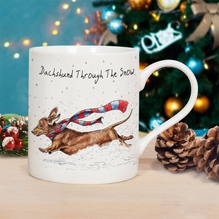 Bewilderbeest Dachshund Snow Mug