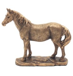A beautiful and delicately detailed bronzed horse ornament from the Reflections range. 