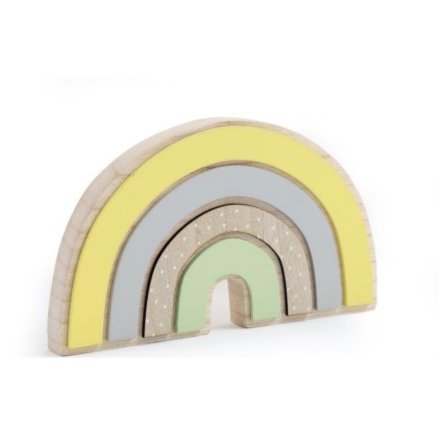 Wooden Rainbow Decoration, 25cm