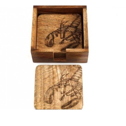 S/4 Engraved Lobster Coasters