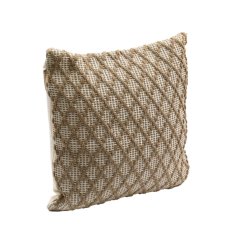Add some coastal charm to your home with this stylish jute woven cushion.