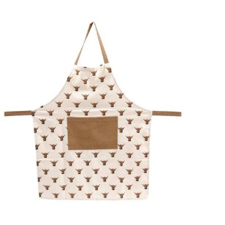 Highland Cow Patterned Apron