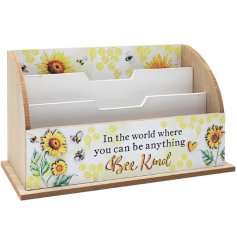 Pretty sunflower and bee letter rack, from the Happy Bee range.