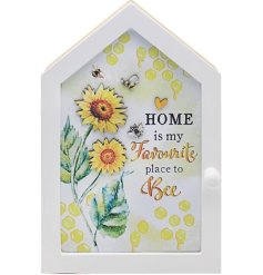 Pretty sunflower and bee designed key cabinet.