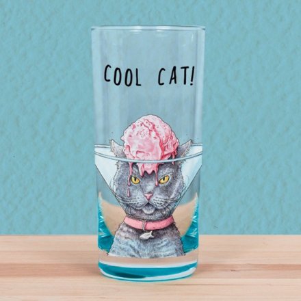 'Cool Cat' Glass