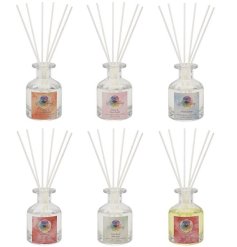 An assortment of 6 beautifully scented wellbeing diffusers. 