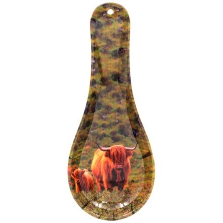 Highland Cow And Calf Spoon Rest