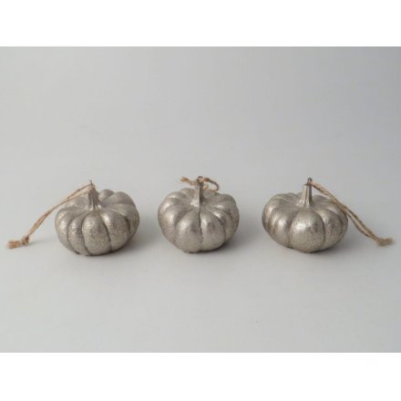 Pumpkin Hanging Decoration in Champagne, 3a, 5.5cm