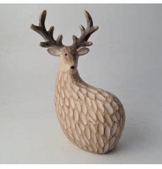 A woodland reindeer in a neutral colour tone, with statement antlers.