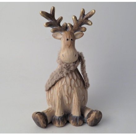 Sitting Reindeer, 21cm