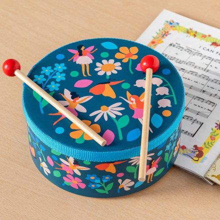 Fairies In The Garden Drum W/Sticks