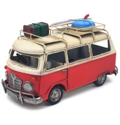 Vintage Camper Van, Red