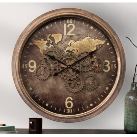 Large Gold Wall Clock, 62cm