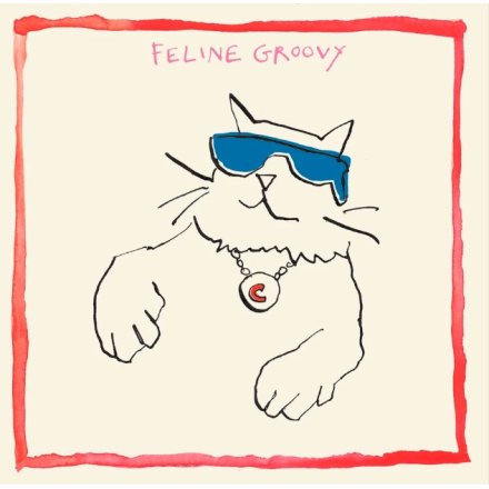 'Feline Groovy' Greeting Card, 15cm