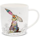 A fine china mug with artist Bug Art's colourful Binky Bunny. 