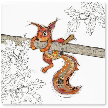Ceramic Coaster - Bug Art Sammy Squirrel