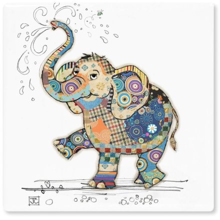 Ceramic Coaster - Bug Art Eddie Elephant