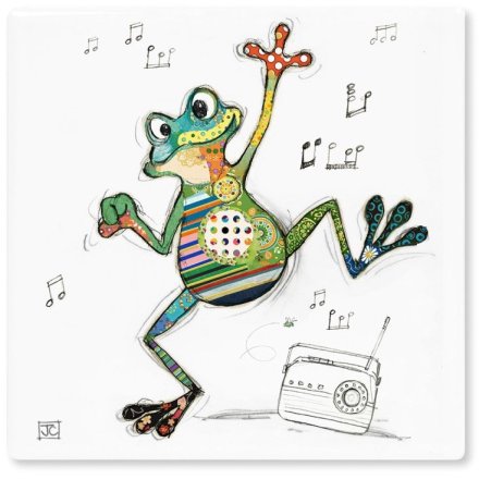 Bug Art Freddy Frog Ceramic Coaster