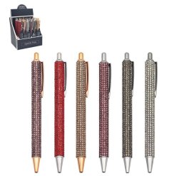 6 Assorted sparkle gem pens