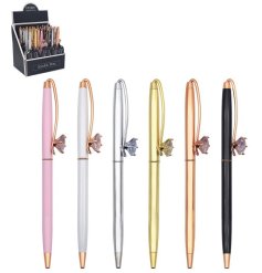 6 Assorted sparkle stone pens