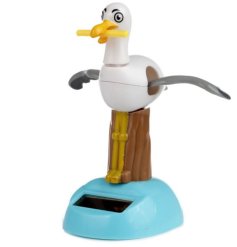 A seagull solar pal with moving wings and nodding head. 