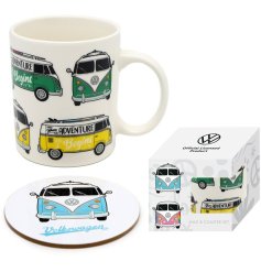 VW camper mug & coaster