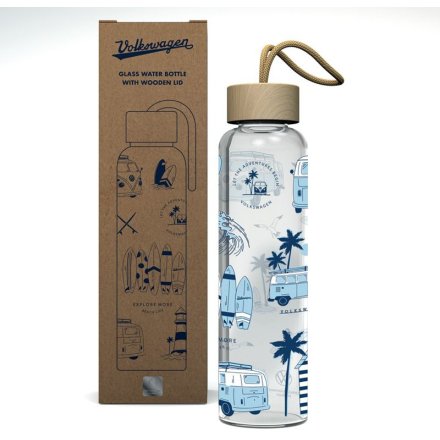 VW Glass Water Bottle, 22.5cm