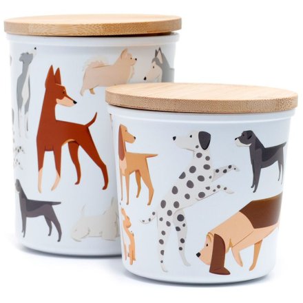 Barks Dog Set Of 2 Reusable Storage Jars - S/M, 13cm