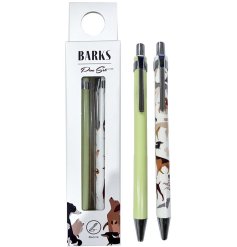 A twin pen gift set from the Barks dog illustration range.