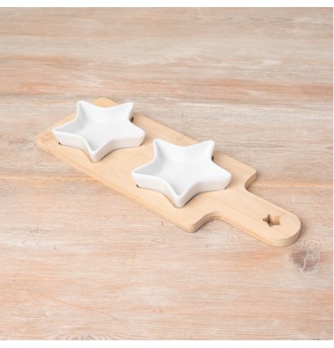 Ceramic star dishes with serving tray 